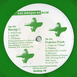 Cover art: Federico Fresh / Biochip C. – Los Amigos En Acid