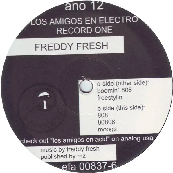 Cover art: Freddy Fresh / Biochip C. – Los Amigos En Electro